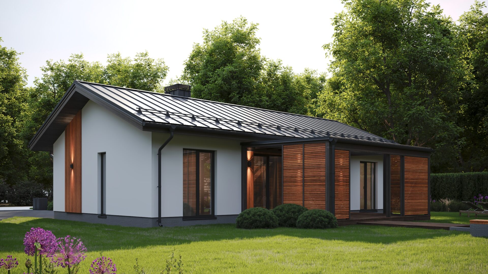 LOFTHAUS M80, белый фасад, ракурс M80w-03